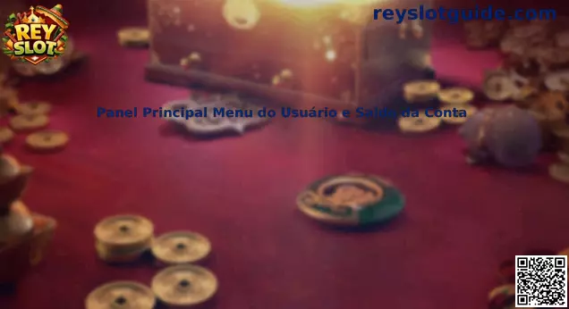 Panel Principal Menu do Usuário e Saldo da Conta Rey Slot